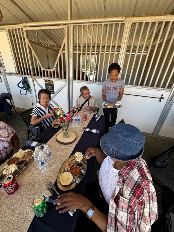 Adult with disabilities learning food presentation and plating techniques