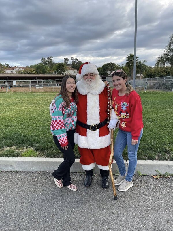 Ivey Ranch staff celebrating the holidays with Santa at our Oceanside facility. We create magical seasonal experiences for children and families in our care programs.