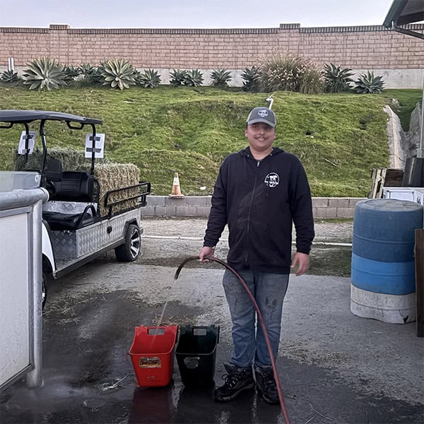 Ivey Ranch TDS participant working in the equestrian center