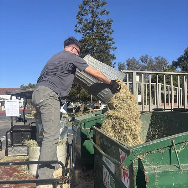 TDS participant working in the equestrian center